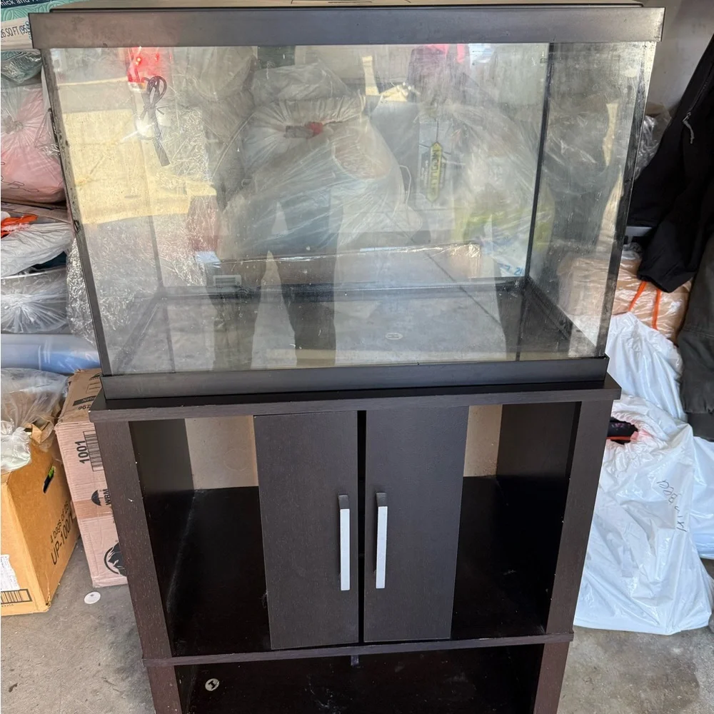 Aquarium Fish Tank with Stand - Black
